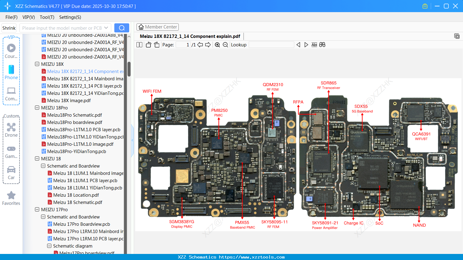 Meizu 18X 82172_1_14 Component Explain